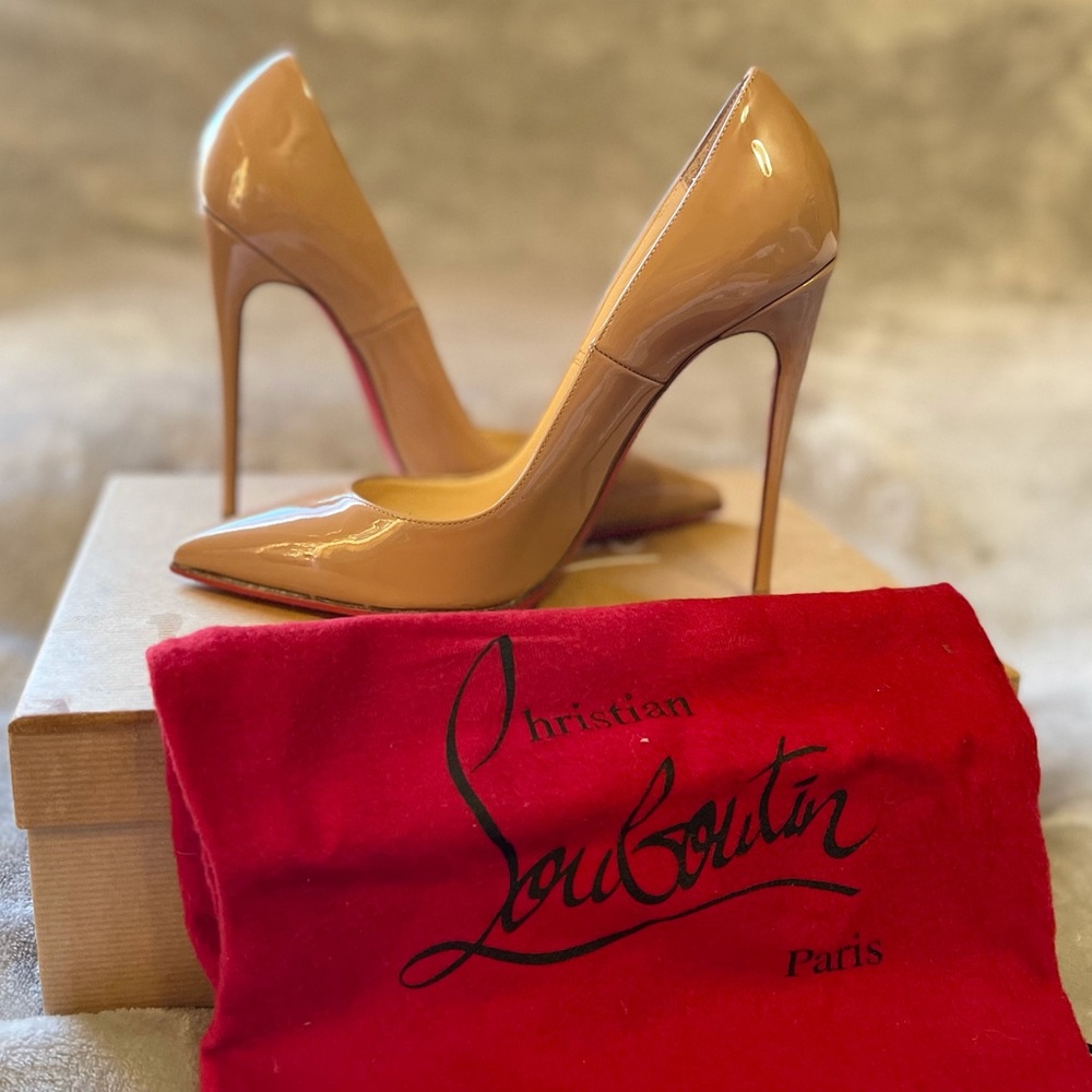 Christian Louboutin So Kate 120mm Nude Patent 36/6